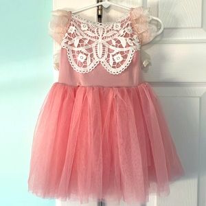 Toddler girl pink tutu dress